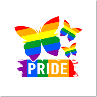 Rainbow Butterflies - Lgbt Pride Posters and Art